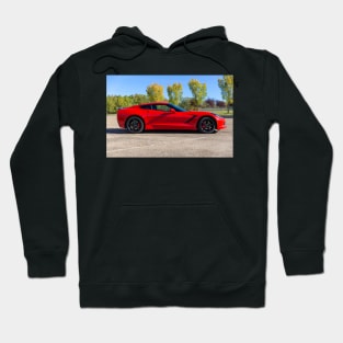 Red Sports Car Side View Hoodie